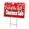 Signmission End Of Year Cle Sal Yard Sign & Stake outdoor plastic coroplast window, C-1824 End Of Year Cle Sal C-1824 End Of The Year Cle Sal - alternate 1